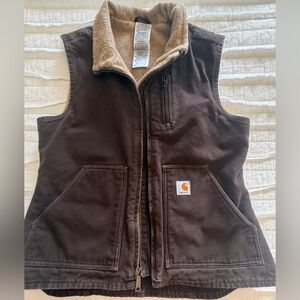 Carhartt Women's Brown Vest with Soft Wool Lining